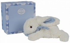 Doudou et compagnie Lapin PM - bleu