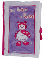 Doudou et compagnie Prot&egrave;ge carnet de sant&eacute; Framboiselle la coccinelle