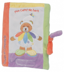 Doudou et compagnie Prot&egrave;ge carnet de sant&eacute; Nuage de couleurs l'ours
