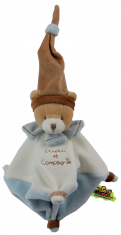 Doudou et compagnie Mini doudou color&eacute; ours marron