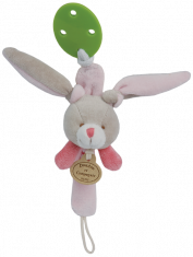 Doudou et compagnie Attache - sucette Celestine le lapin