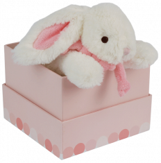 Doudou et compagnie Lapin PM - rose