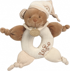 Doudou et compagnie Mini hochet ours bio