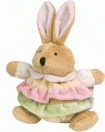 Pantin boule lapin rose/vert