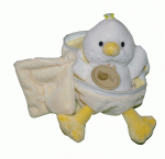Poussin avec doudou blanc