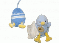 Poussin avec doudou bleu