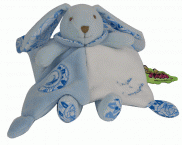 Doudou Tatoo lapin bleu PM
