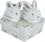 Coffret chaussons lapin Bonbon taupe