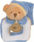 Hochet noeud ours colerette bleu