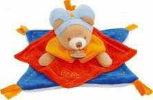 Doudou Prince Indidous colerette orange