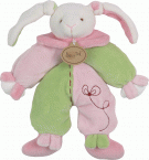 Pantin noeud lapin colerette rose