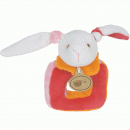 Hochet noeud lapin colerette orange