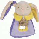Hochet noeud lapin colerette jaune