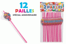 12 pailles