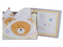 Cape de bain + gant Nuage de couleur