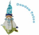 Doudou color� Tatou� ours chapeau bleu