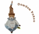 Doudou color� tatou� ours chapeau marron
