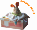Doudou color� Tatou� lapin orange