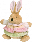 Pantin boule lapin rose/vert
