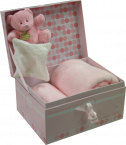 Coffret naissance ours rose