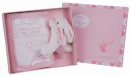 Coffret carnet de sant� avec doudou lapin rose