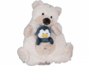 Mario ours blanc avec son petit pingouin