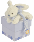 Attache sucette lapin Bonbon bleu