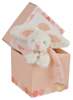 Attache sucette lapin Bonbon rose