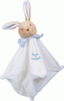Doudou �ponge lapin bleu
