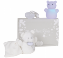 Coffret veilleuse + doudou blanc