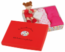 Coffret langes + poup�e Framboise