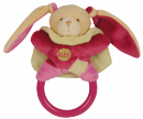 Hochet lapin rose