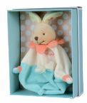 Doudou lapin acidul� multicolore