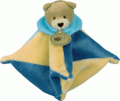Mini doudou ours bleu