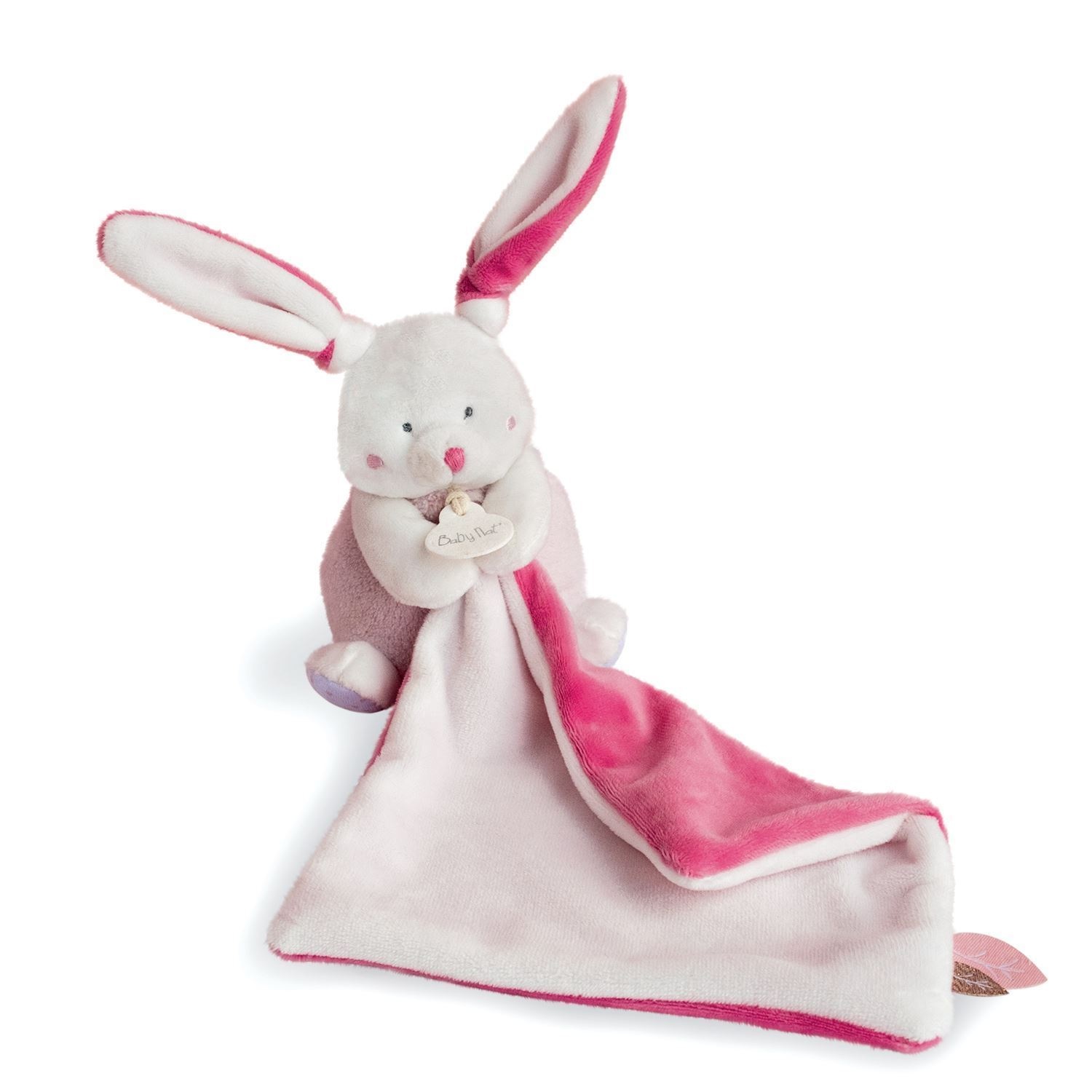 BABY NAT' doudou musical lapin rose note de musique