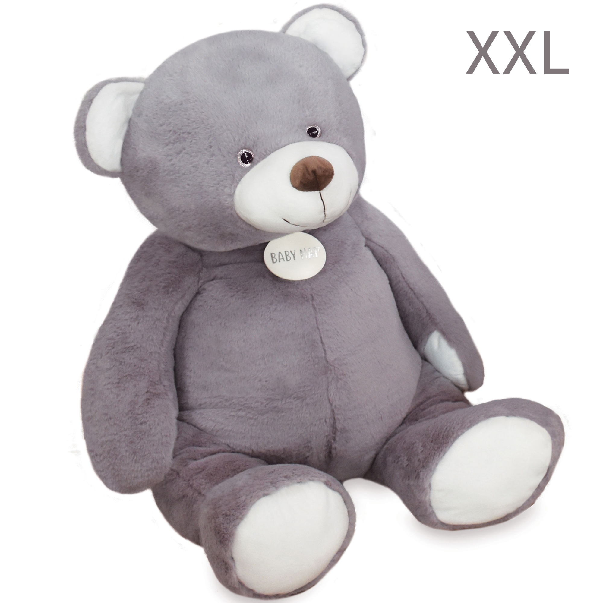 Ours en peluche géant gris Jules 90 cm