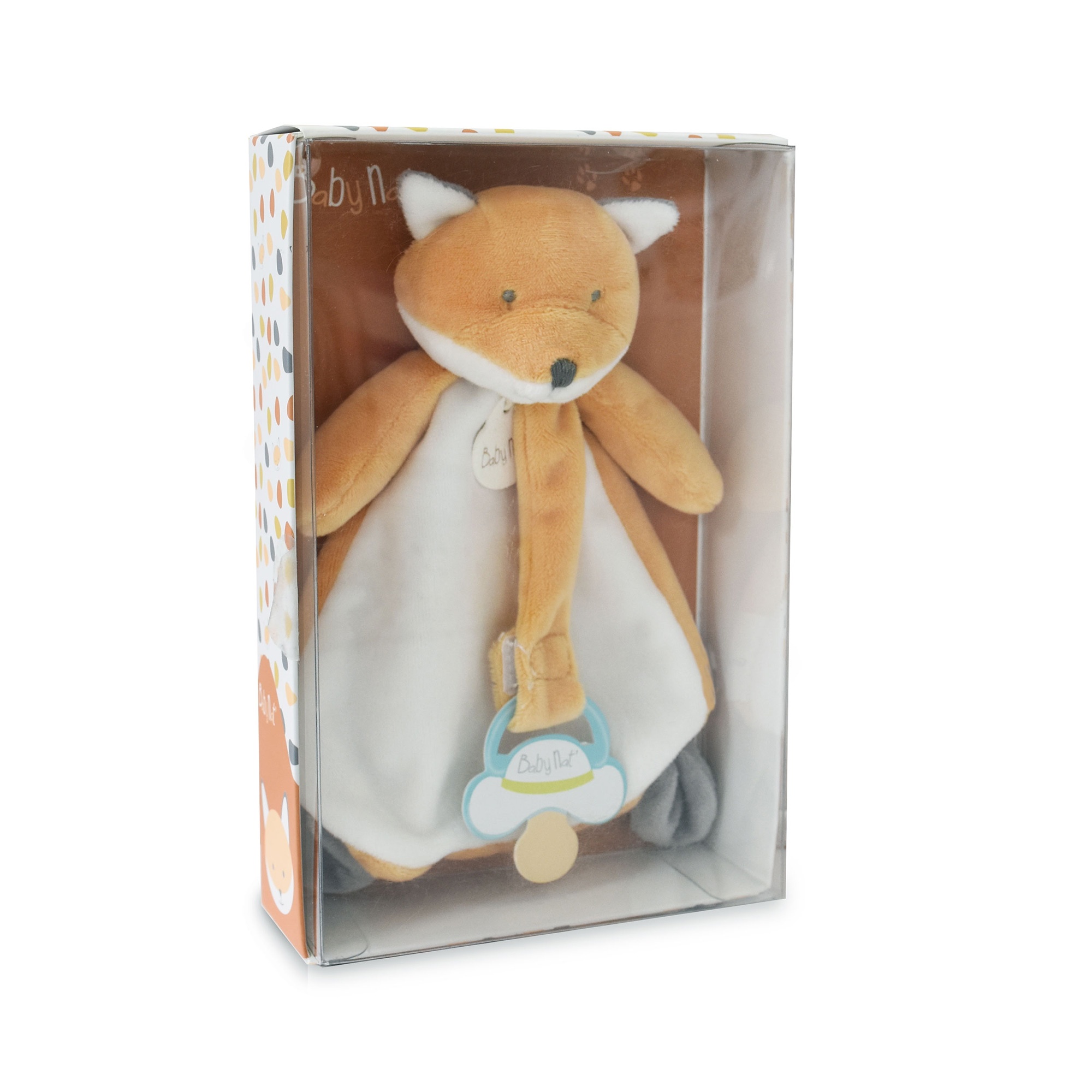 DOUDOU RENARD ATTACHE TETINE