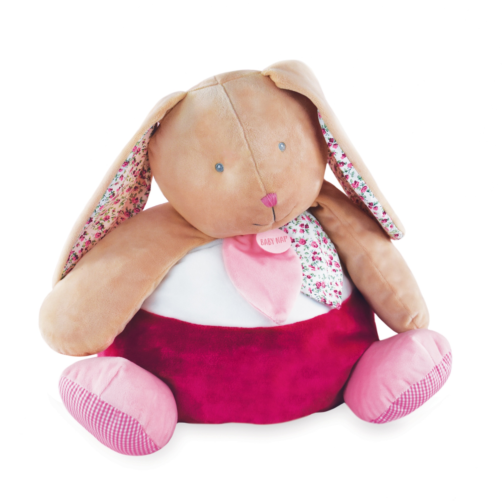 Doudou plat Baby Nat, Lapin lili cassis