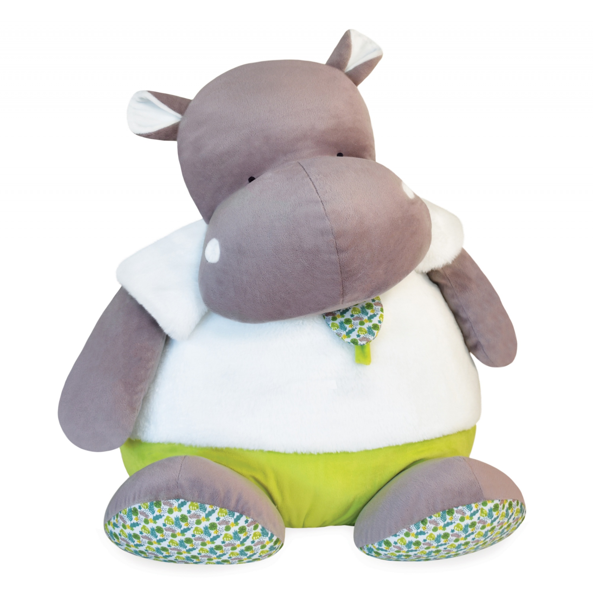 doudou Babynat Licorne Blanc Arc en Ciel Corne or BN0322 Les