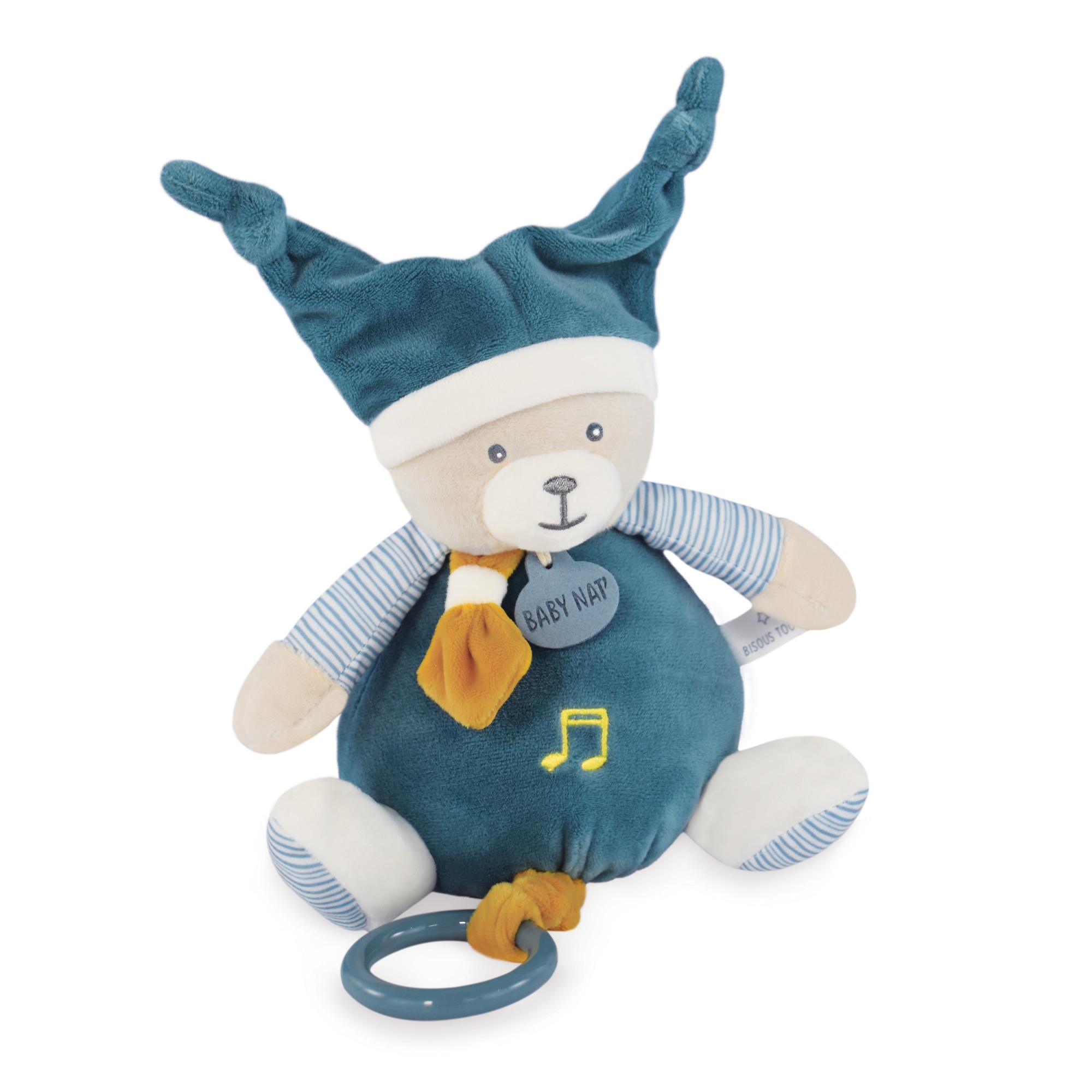 BABY NAT' doudou musical lapin rose note de musique