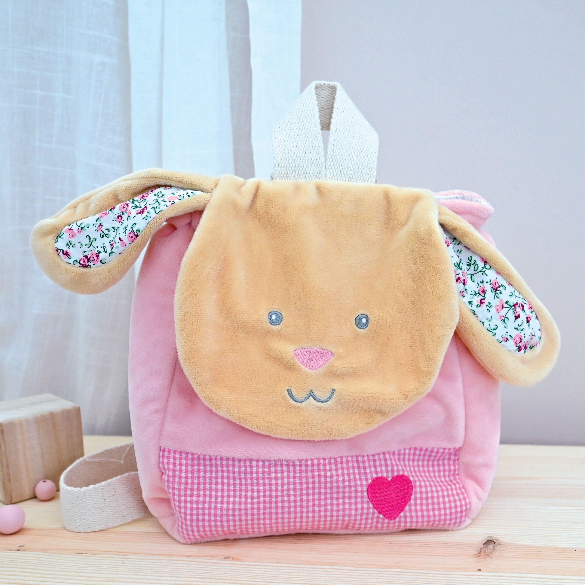 sac a dos enfant rose