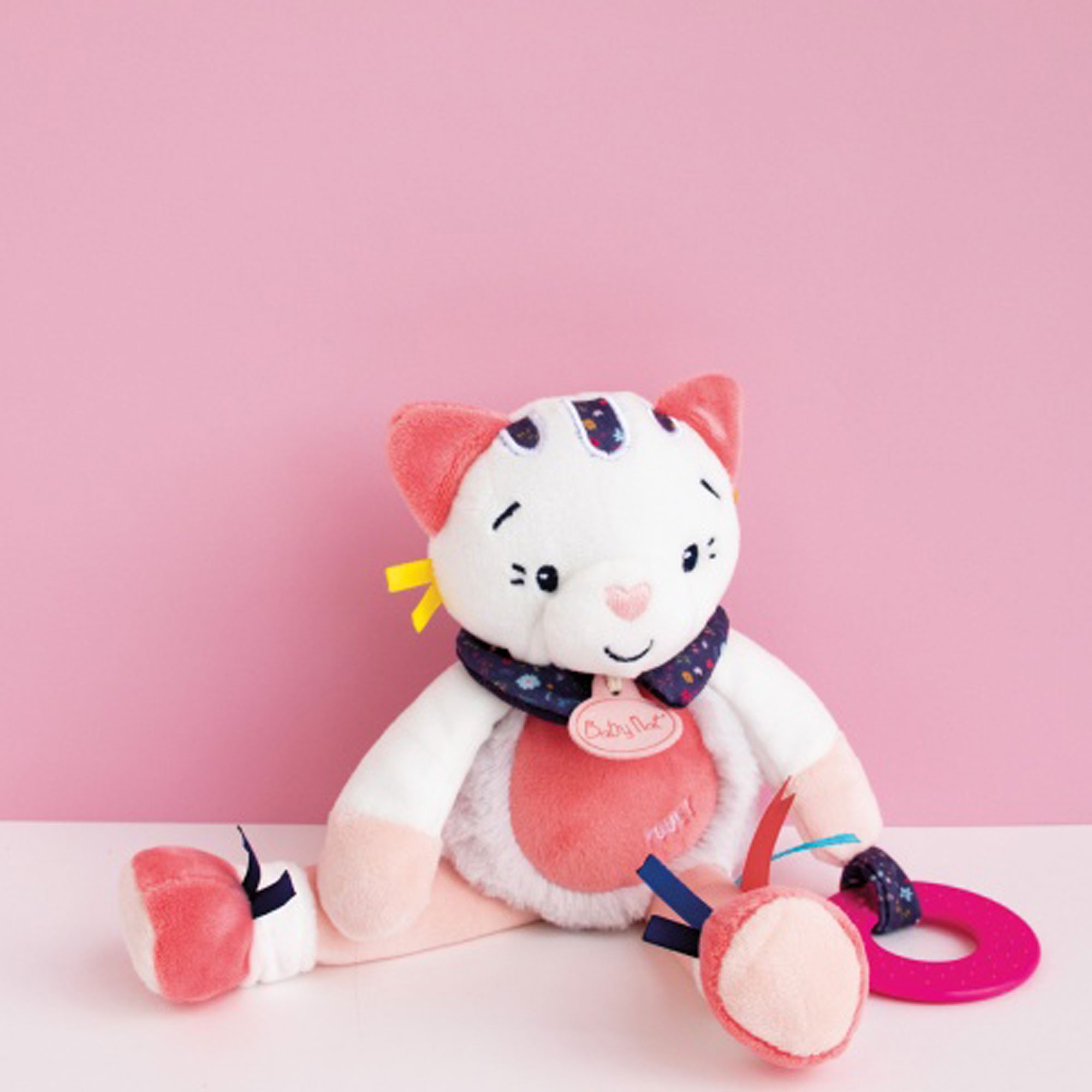 Pantin Lapin avec Doudou™ Malow - Babynat - Peluches et Doudous