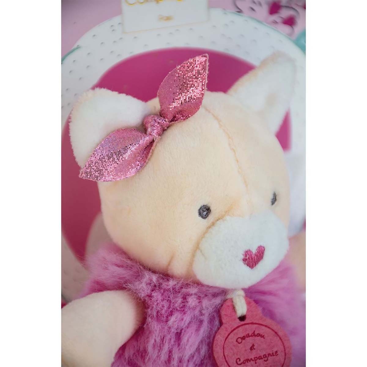 Mini Doudou Chat Rose Minizoo Mini Doudou Chat Rose Minizoo