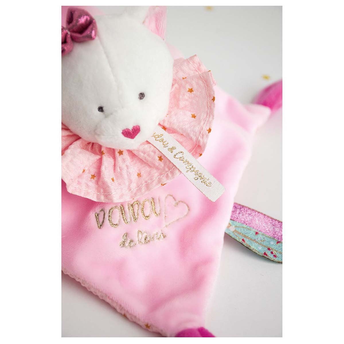 Doudou Chat Rose Et Blanc Doudou Chat Rose Et Blanc