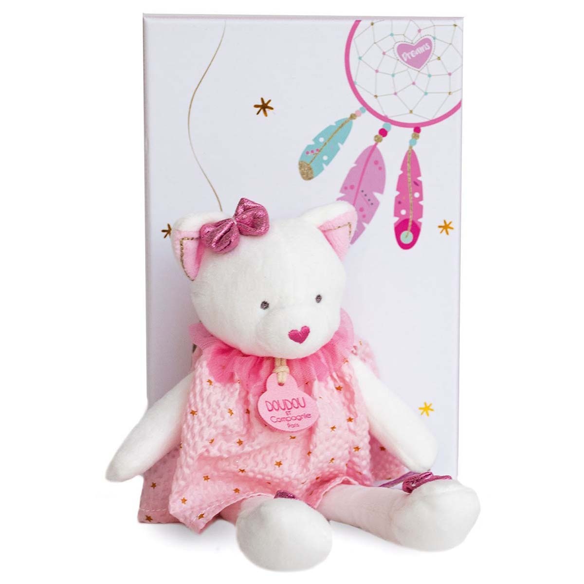Peluche Chat Rose Et Blanc Peluche Chat Rose Et Blanc