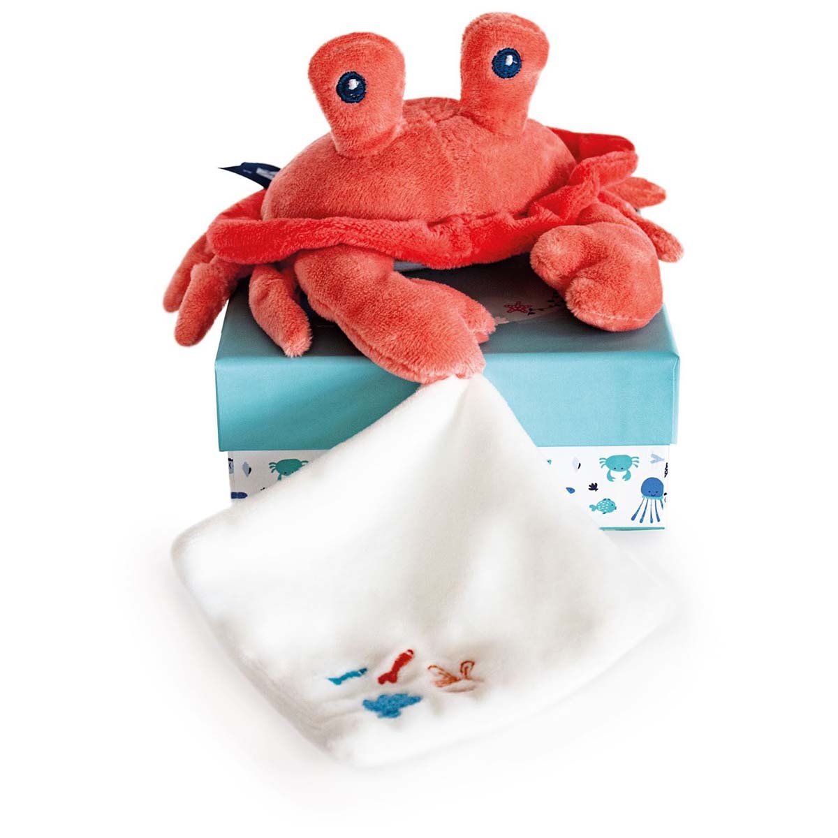 Doudou et compagnie Crabe avec doudou Corail