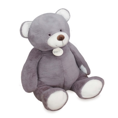 Doudou Ours en peluche Jules 40 cm - Gris